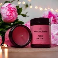 Świeca sojowa Winter Bee Candles - Pink Peony - 150g - ostatnie sztuki!