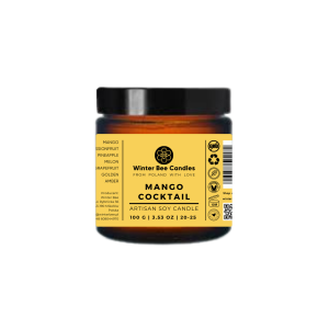 Świeca sojowa Winter Bee Candles - Mango Cocktail - 100g