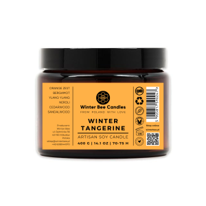 Świeca sojowa Winter Bee Candles - Winter Tangerine - 400g