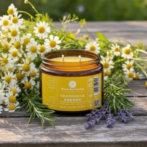 Świeca sojowa Winter Bee Candles - Chamomile Dreams - 400g