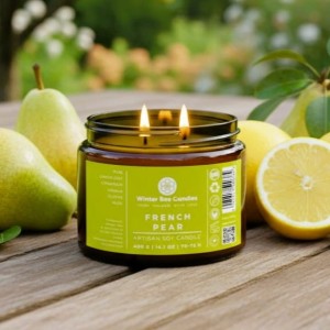 Świeca sojowa Winter Bee Candles - French Pear  - 400g