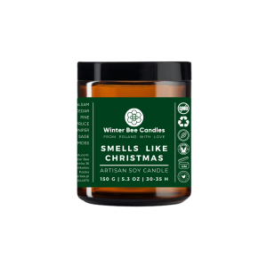 Świeca sojowa Winter Bee Candles - Smells Like Christmas - 150g