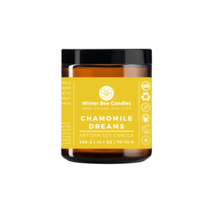 Świeca sojowa Winter Bee Candles - Chamomile Dreams - 150g