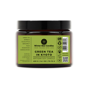 Świeca sojowa Winter Bee Candles - Green Tea in Kyoto - 400g