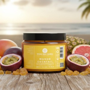 Świeca sojowa Winter Bee Candles - Mango Cocktail - 400g